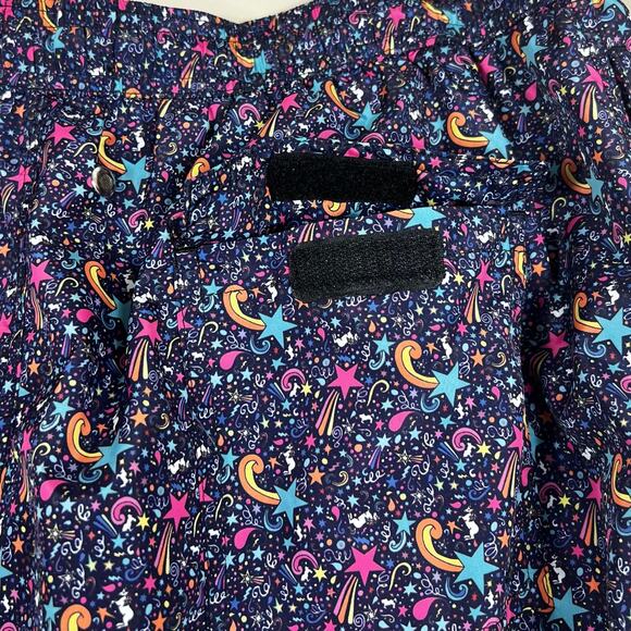 Jared Lang Swim Trunks Mens XXL 5" Purple Cosmic Star Print Pockets Spacecore - Picture 4 of 6
